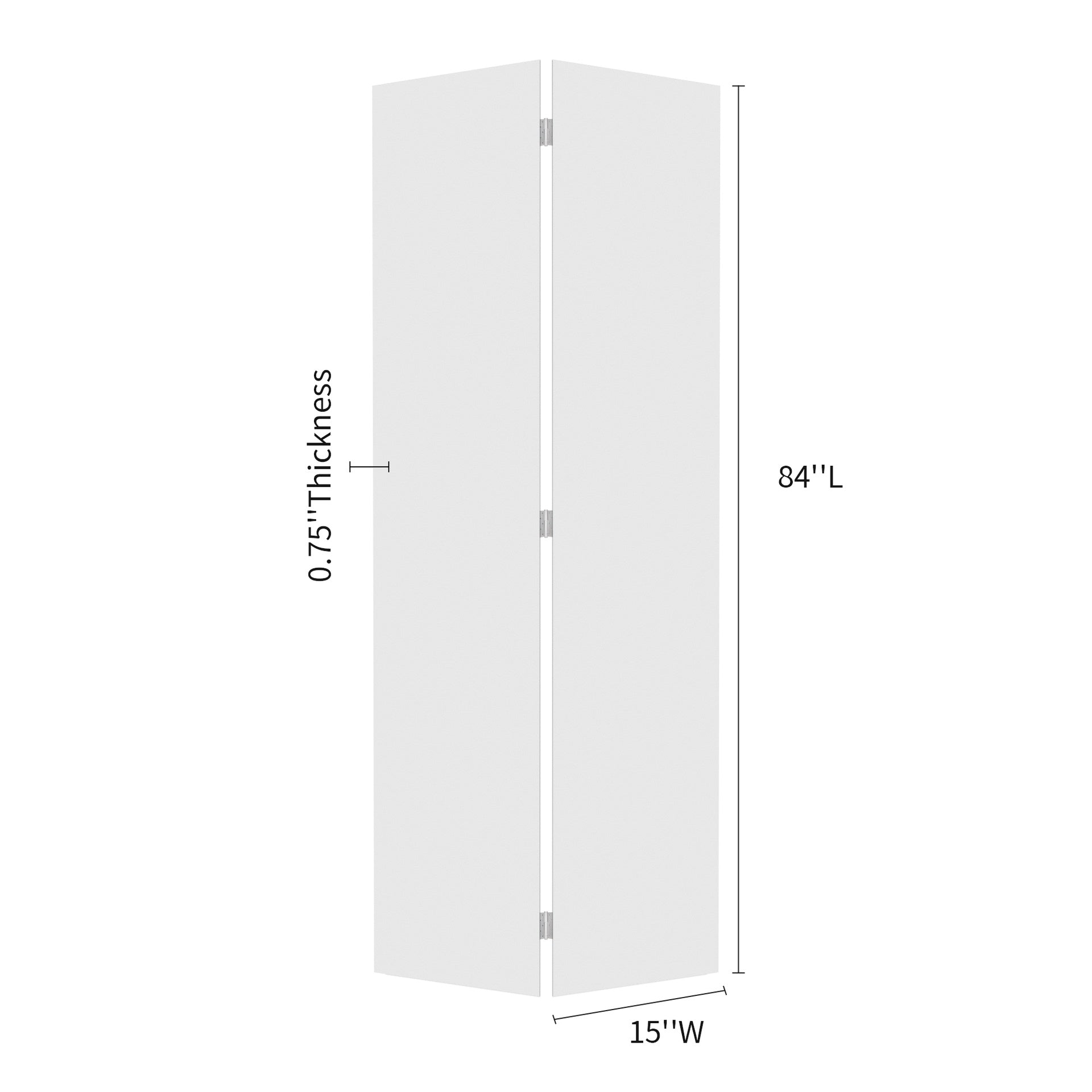 18Modern flat panel 30 in. x 84 in. Solid Core White Finished Vinyl bi-fold door With Hardware kit