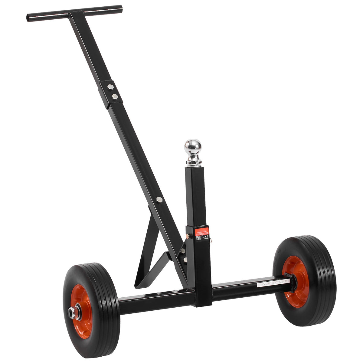 600lbs Trailer Dolly 16.5 and 22 inAdjustable Height 1-7/8 in Ball Solid Tires