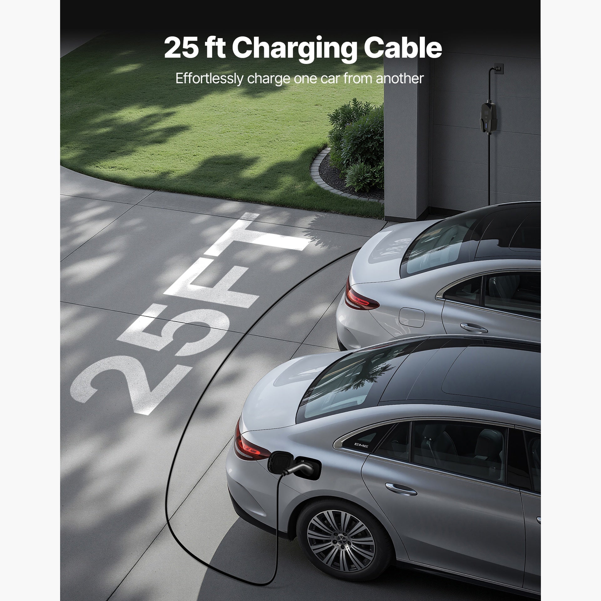 Level 1&2 EV Charger Portable Charger 16A Adjustable Current 120V 240V with LCD