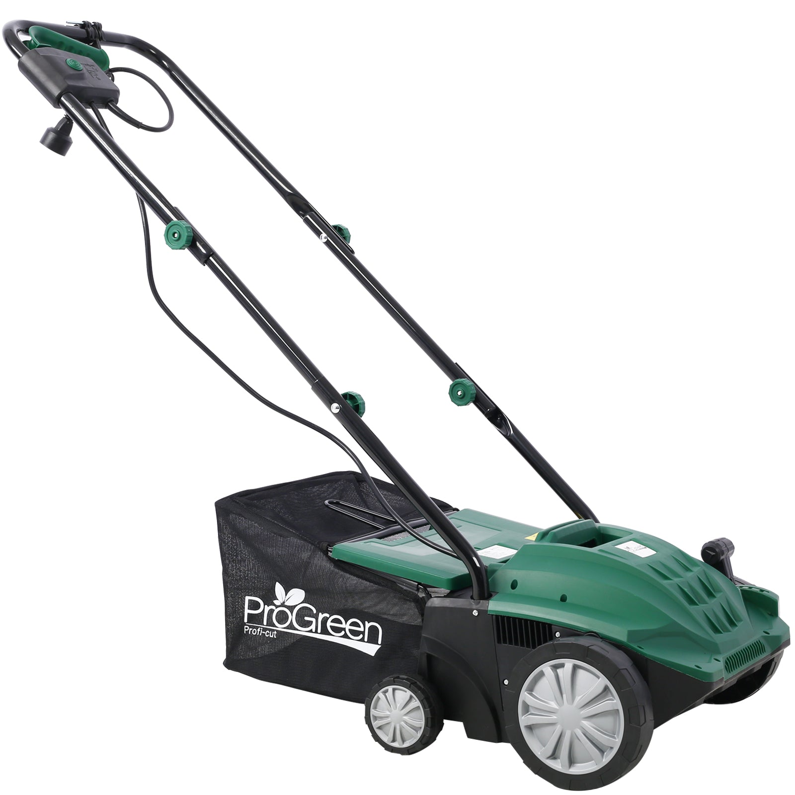 Garden Scarifier, 2-in-1 13INCH Dethatcher Scarifier,12 Amp Electric Lawn Dethatcher,Removable Collection Bag extra large 31.7QT, CUS Certificated