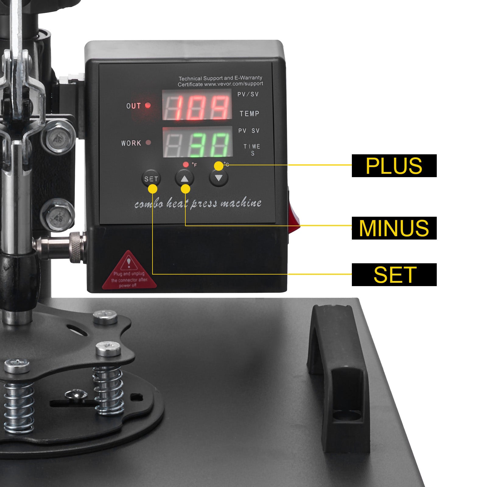 Heat Press Machine 15x15Inch 8pcs 1050W Combo Digital Multifunctional Sublimation Heat Transfer Machine Dual LED Display for T Shirts Hat Mug Cap Plate Swing Away Design
