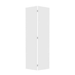 18Modern flat panel 44 in. x 80 in. Solid Core White Finished Vinyl bi-fold door With Hardware kit