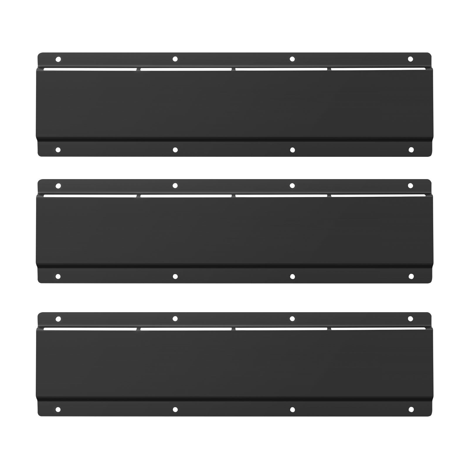 Wall Mounted Storage Bins, 12 Plastic Bins & 3 Metal Rails, Plastic Hanging Stackable Storage Bin for Screws, Nuts, Bolts, Nails, Hardware Tool Organizer for Workshop, Craft Room, Garage, Black