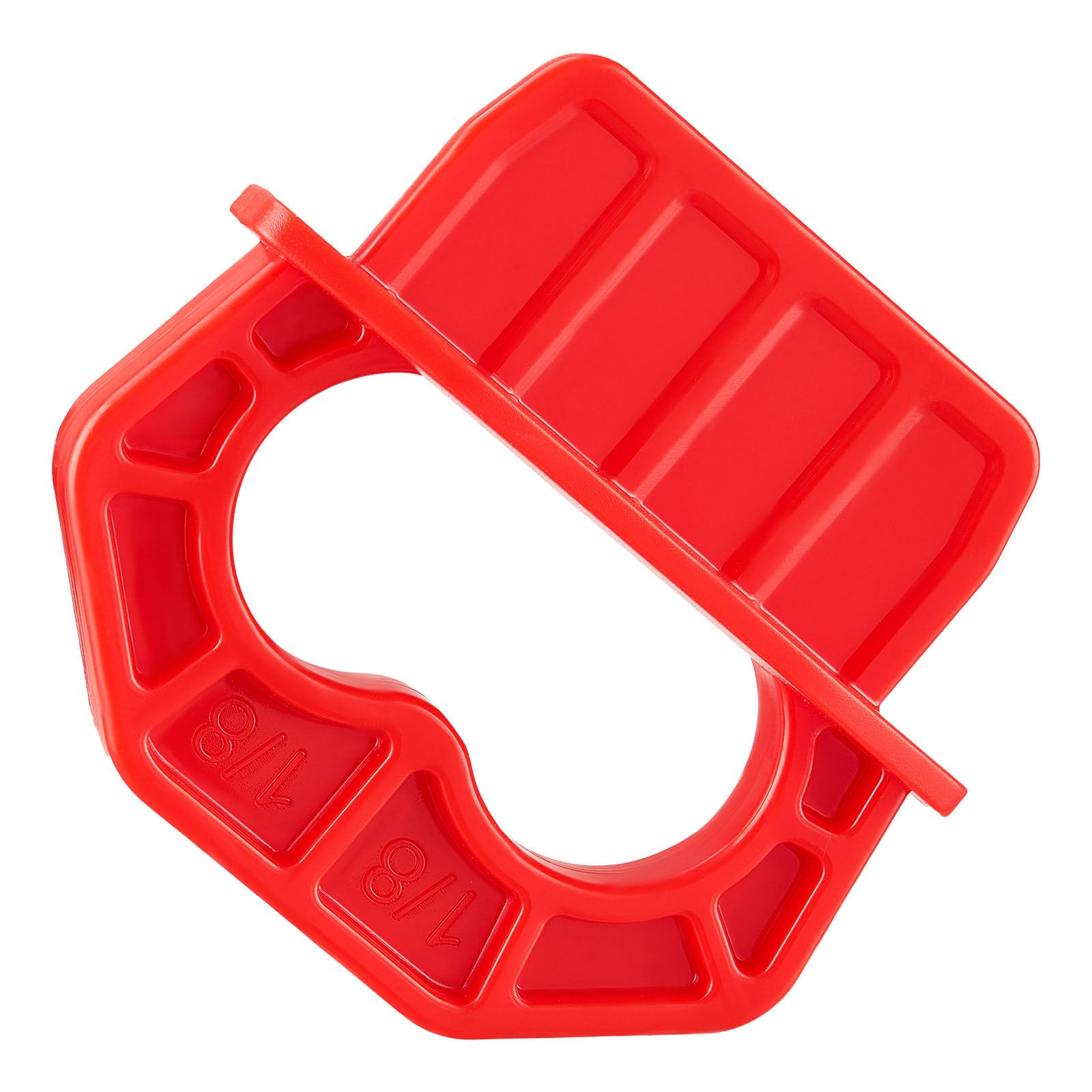 20-Pack 1/8 Inch Deck Board Spacers, Bright Red Gap Jig Rings for Easily Spotting, Easy Pull, ABS Decking Jig Spacing Tool for Composite, PVC, Hardwood, Pressure-Treated Planks, Terrace, Garden