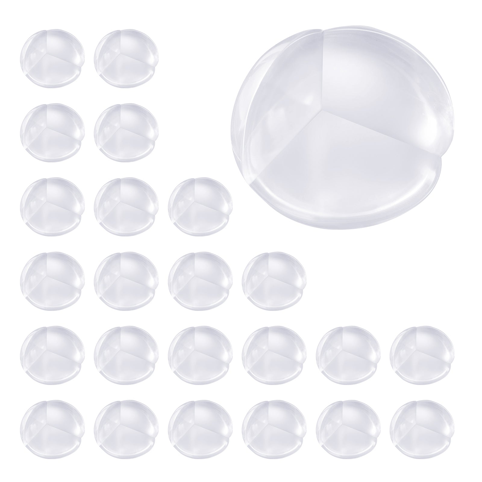 Corner Protectors Baby Proofing, 24 Pack, Clear & Transparent Table Corner Guards Covers for Baby Safety, 1.34-inch Depth, 0.28-inch Thickness, Strong Adhesive, Cushion for Furniture Sharp Edges