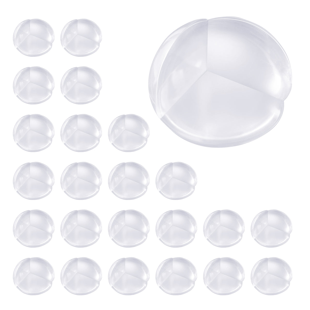 Corner Protectors Baby Proofing, 24 Pack, Clear & Transparent Table Corner Guards Covers for Baby Safety, 1.34-inch Depth, 0.28-inch Thickness, Strong Adhesive, Cushion for Furniture Sharp Edges
