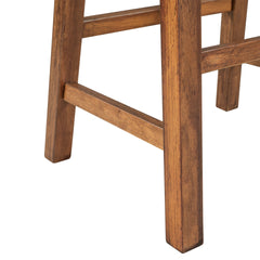 TOPMAX Farmhouse Rustic 2-piece Counter Height Wood Kitchen Dining Stools for Small Places, Walnut