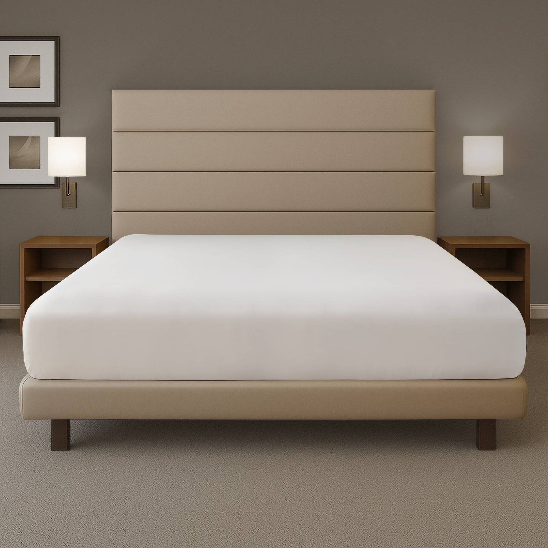 4-Piece King Premium Cotton Rich Sheet Set, White