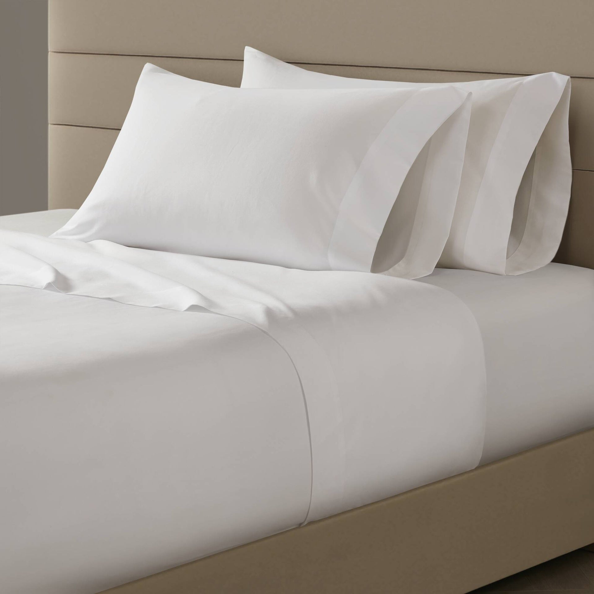 4-Piece King Premium Cotton Rich Sheet Set, White