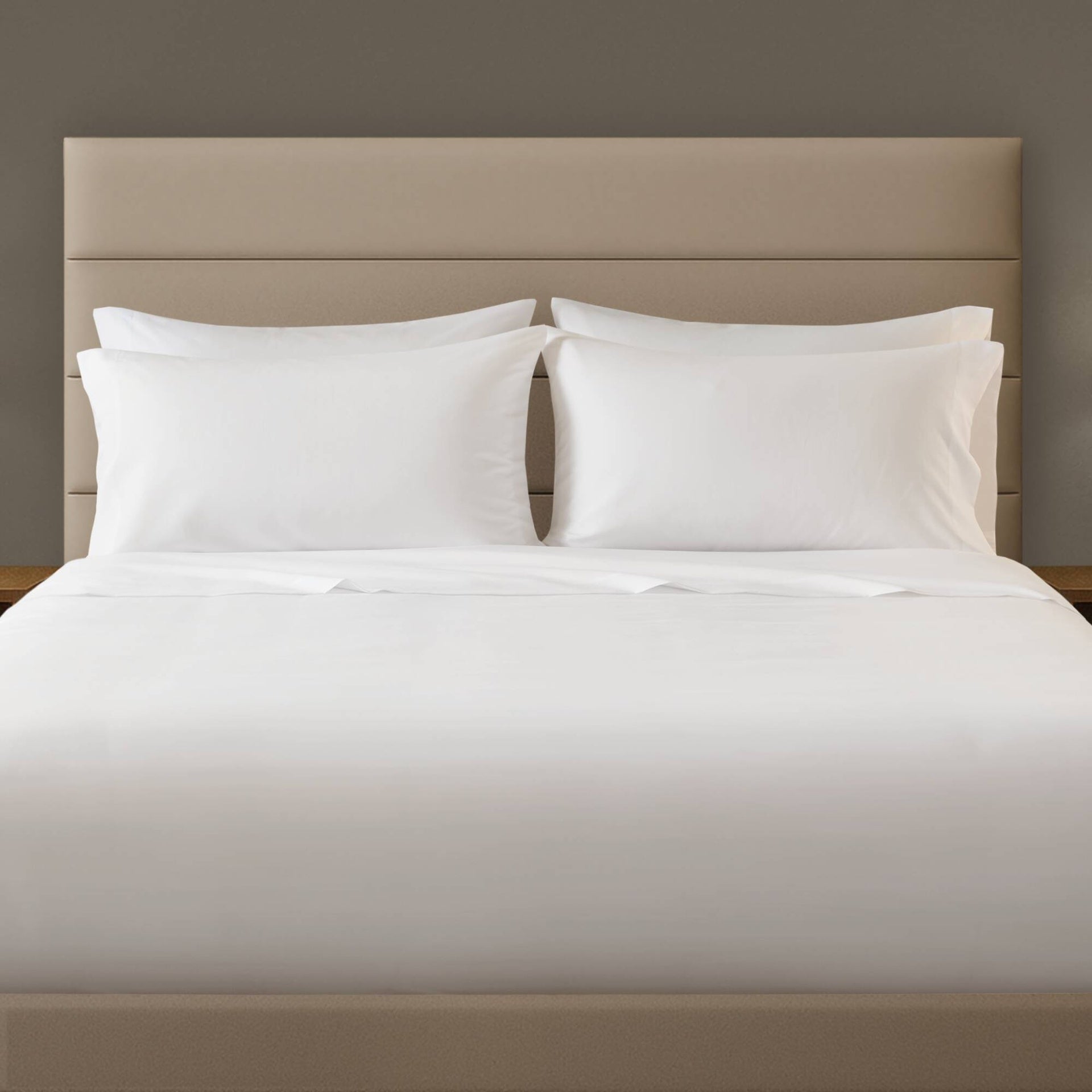 4-Piece King Premium Cotton Rich Sheet Set, White