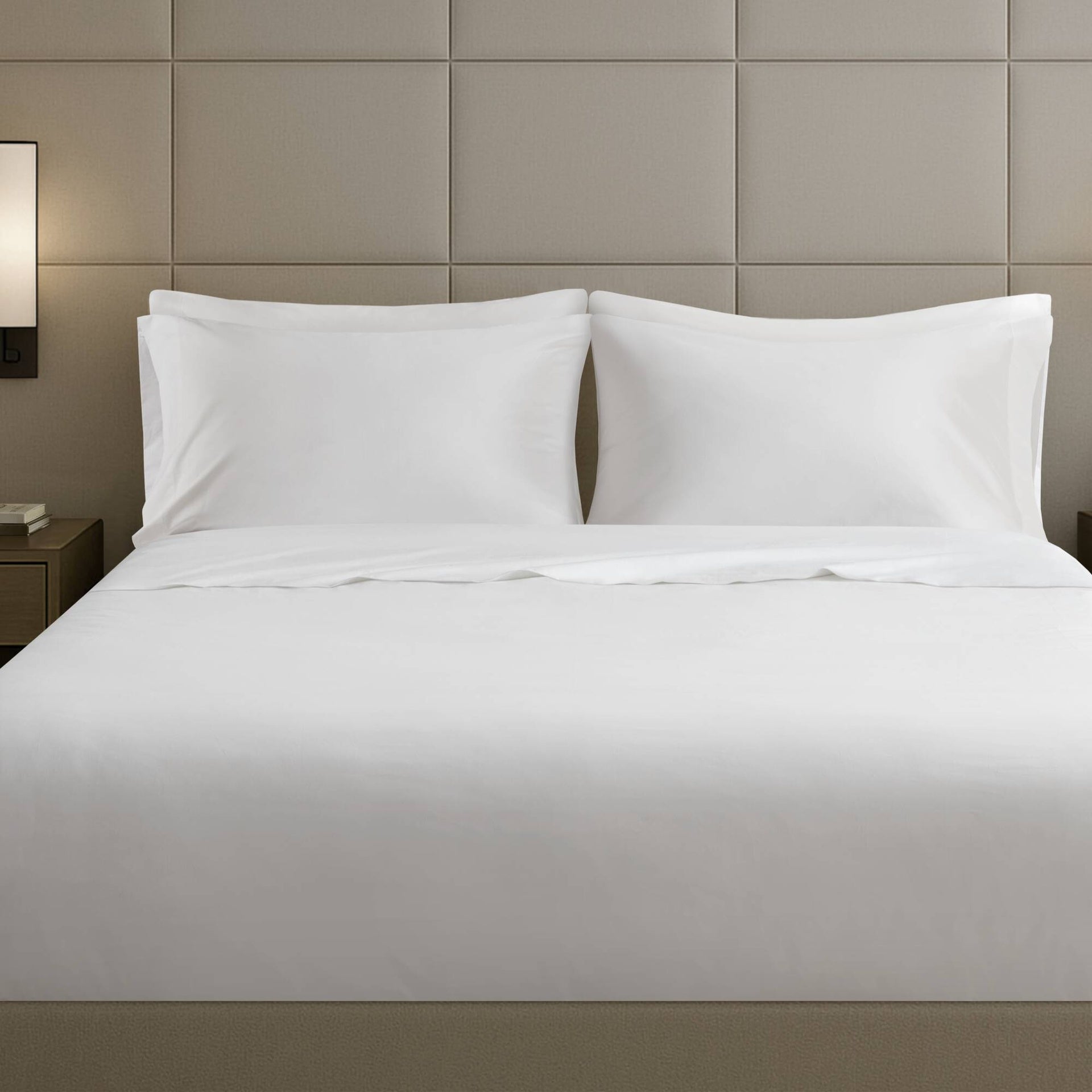 4-Piece King Luxury Cotton Sheet Set, White