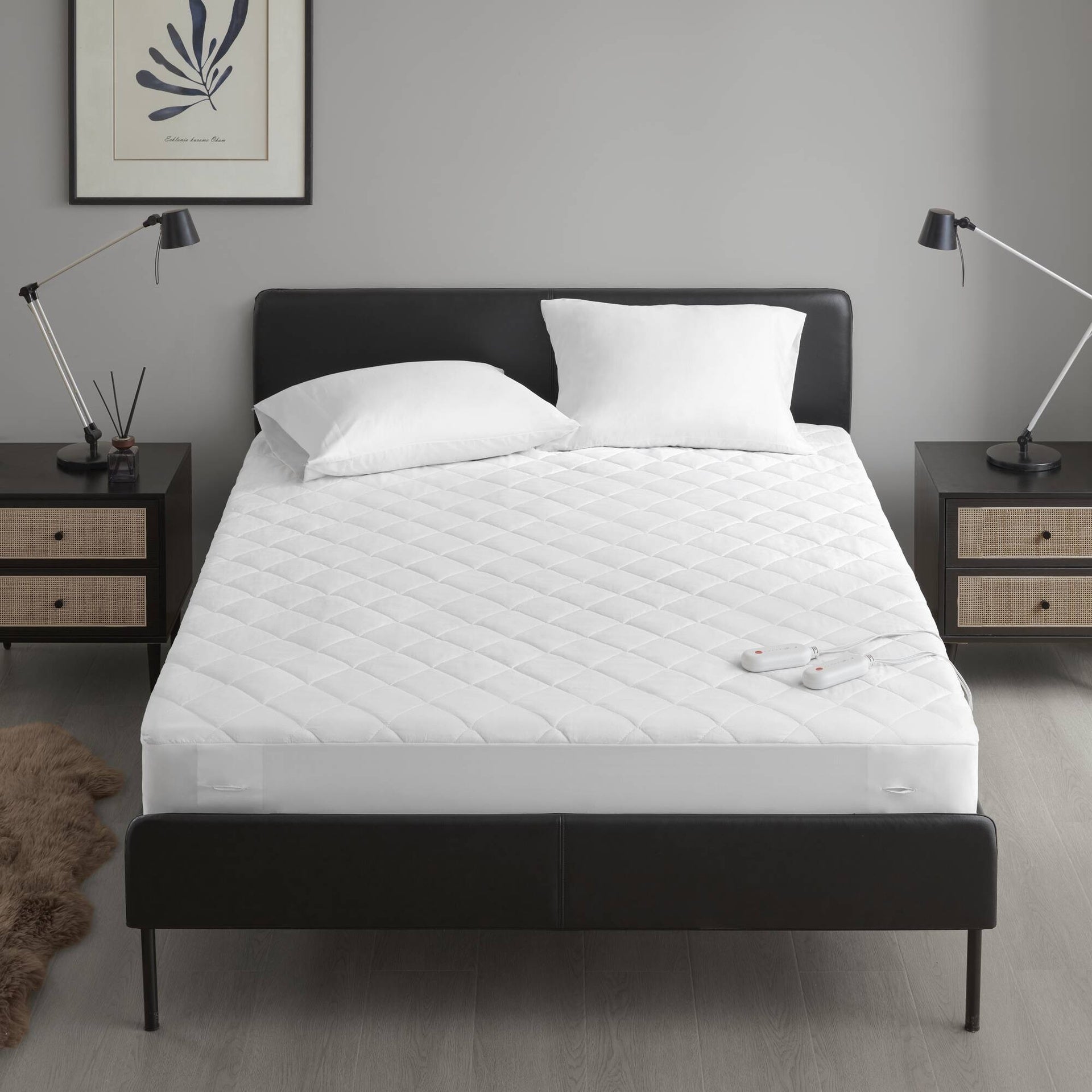 1 PCS Cal King Heated Mattress Pad White