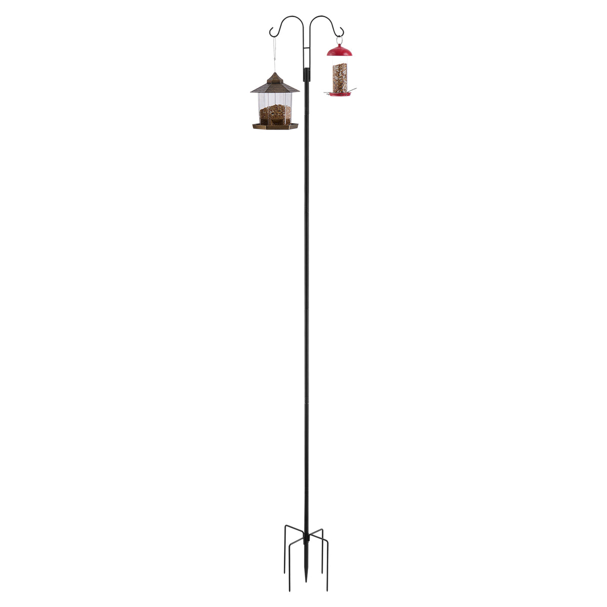 Double Shepherds Hook 8 Pack 92 Inch Heavy Duty Bird Feeder Pole