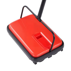 Carpet Sweeper,  6.7  in Sweeping Paths, Floor Sweeper Manual Non Electric, 300 ml Dustbin Capacity with Comb for Home Office Rugs Hardwood Surfaces Wood Floors Laminate, Cleans Dust Pet Hair