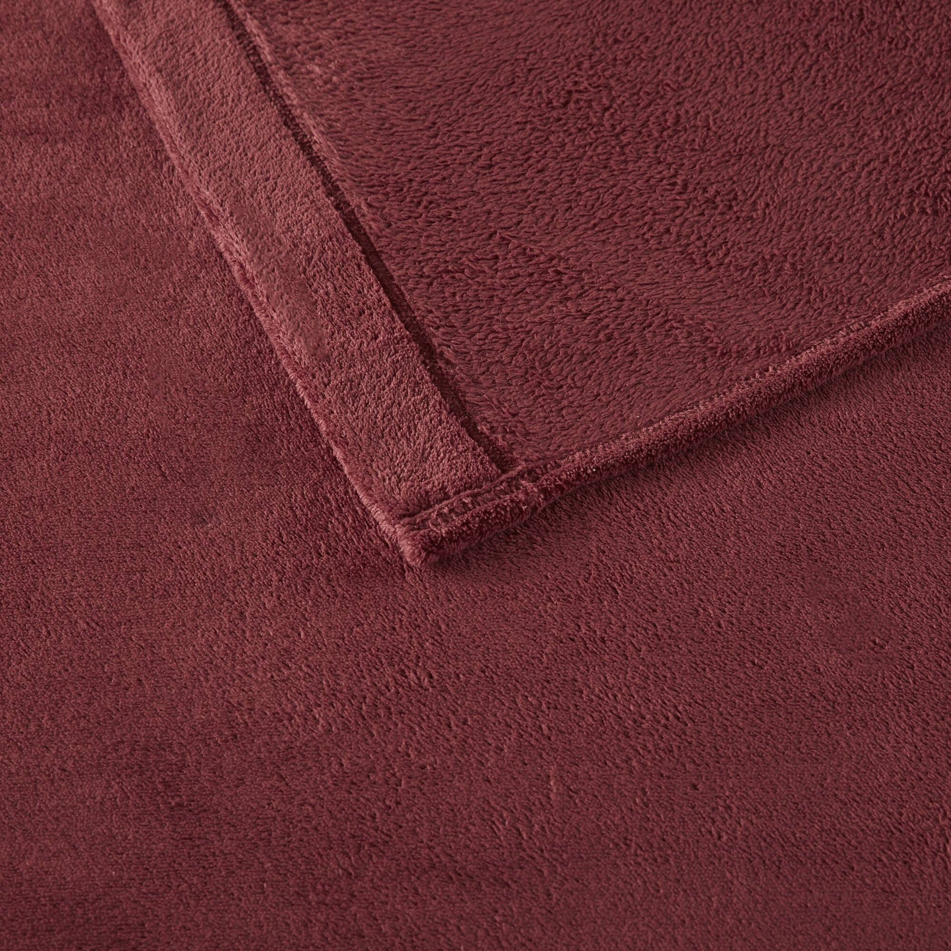 4 PCS King Micro Plush Sheet Set Burgundy