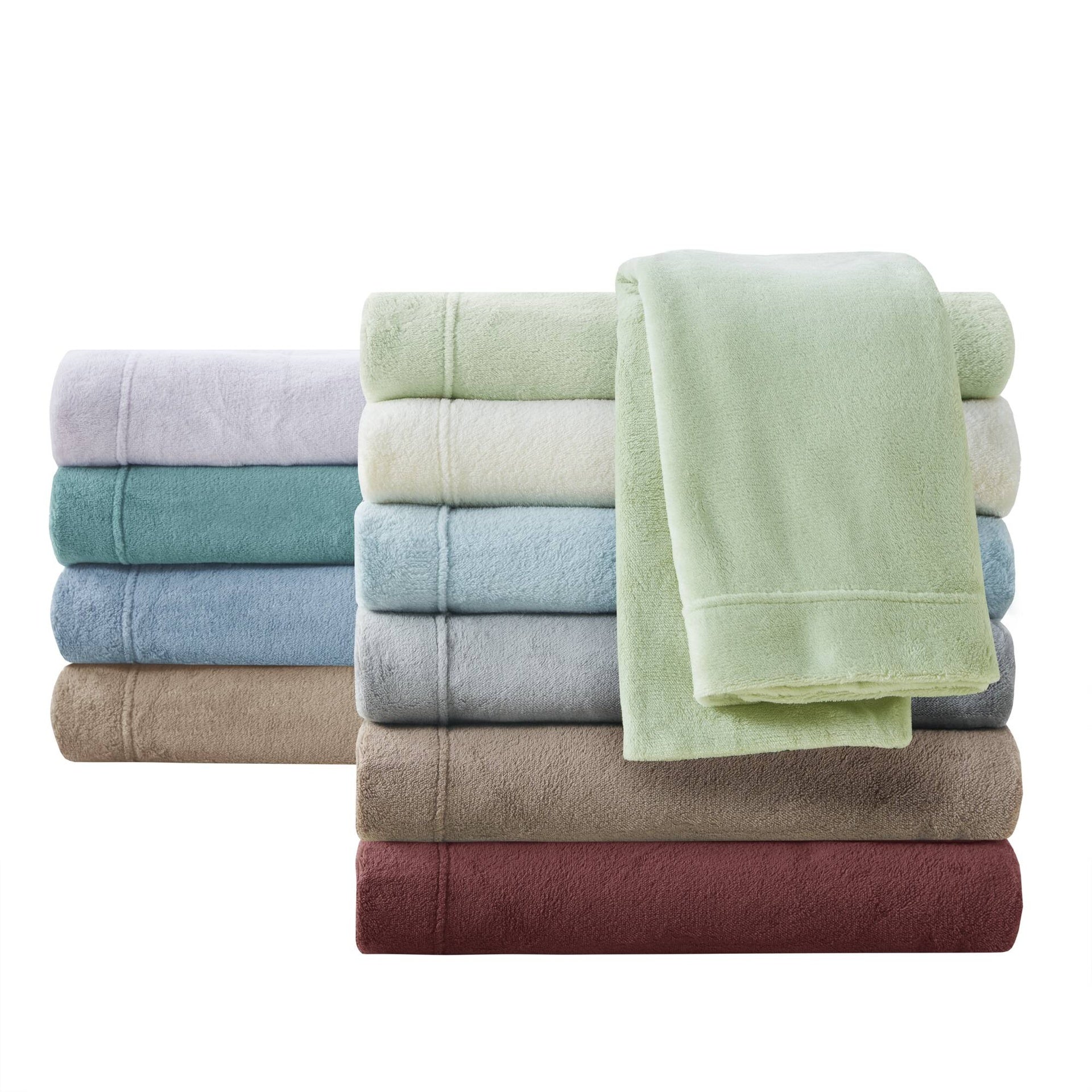 4 PCS King Micro Plush Sheet Set Burgundy