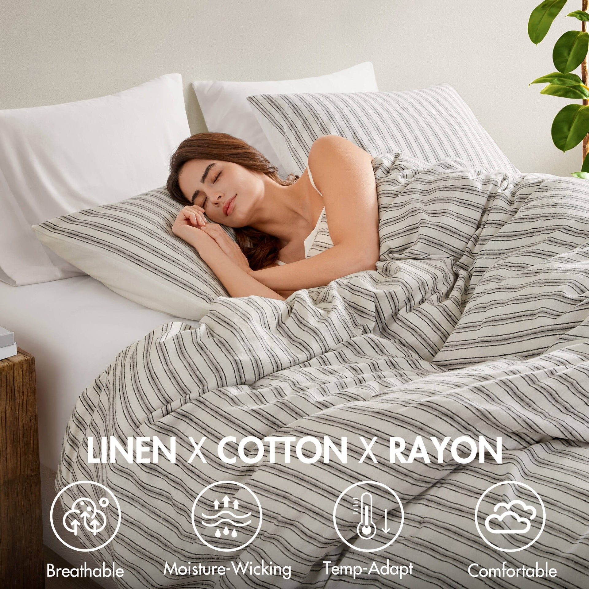 3 PCS Queen Duvet Set Tan