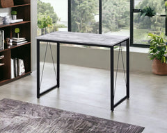 Zaidin Antique White& Black Finish Writing Desk