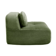 Hamlet LSF&RSF Corner Sofa W/Pillows Corduroy- Olive green