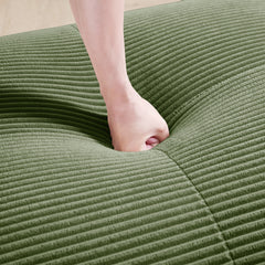 Hamlet LSF&RSF Corner Sofa W/Pillows Corduroy- Olive green