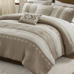 5-Piece Full/Queen Comforter 5pcs Set,Taupe