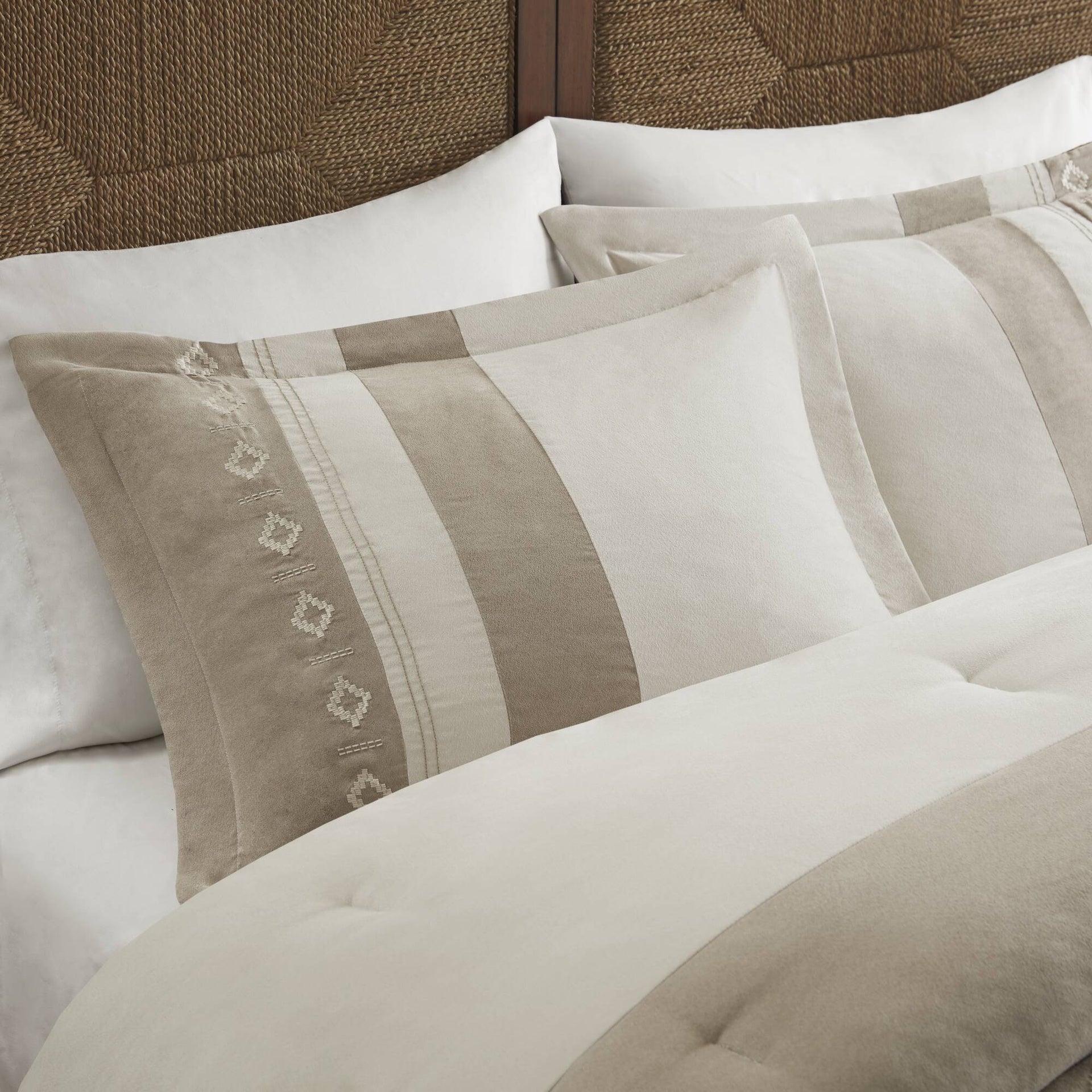5-Piece Full/Queen Comforter 5pcs Set,Taupe