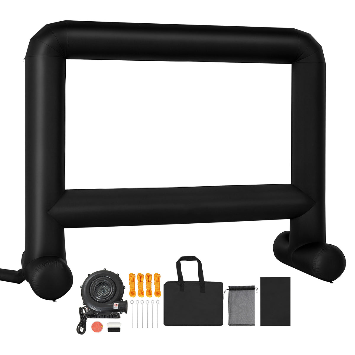 16FT Inflatable Movie Screen, Inflatable Projector Screen with Portable Storage Bag, 16:9 Easy Set Up Movie Projection for Outdoor Backyard, Home Theater, Theme Party