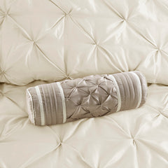 7 Piece Tufted Comforter Set Ivory Full
