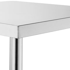Stainless Steel Work Table with Wheels 24 x 12 x 32 Inch Prep Table with 4 Casters Heavy Duty Work Table for Commercial Kitchen Restaurant Business