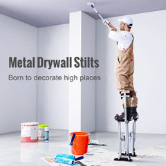 Drywall Stilts Aluminum Tool Stilts 24''-40'' Adjustable Painting Silver