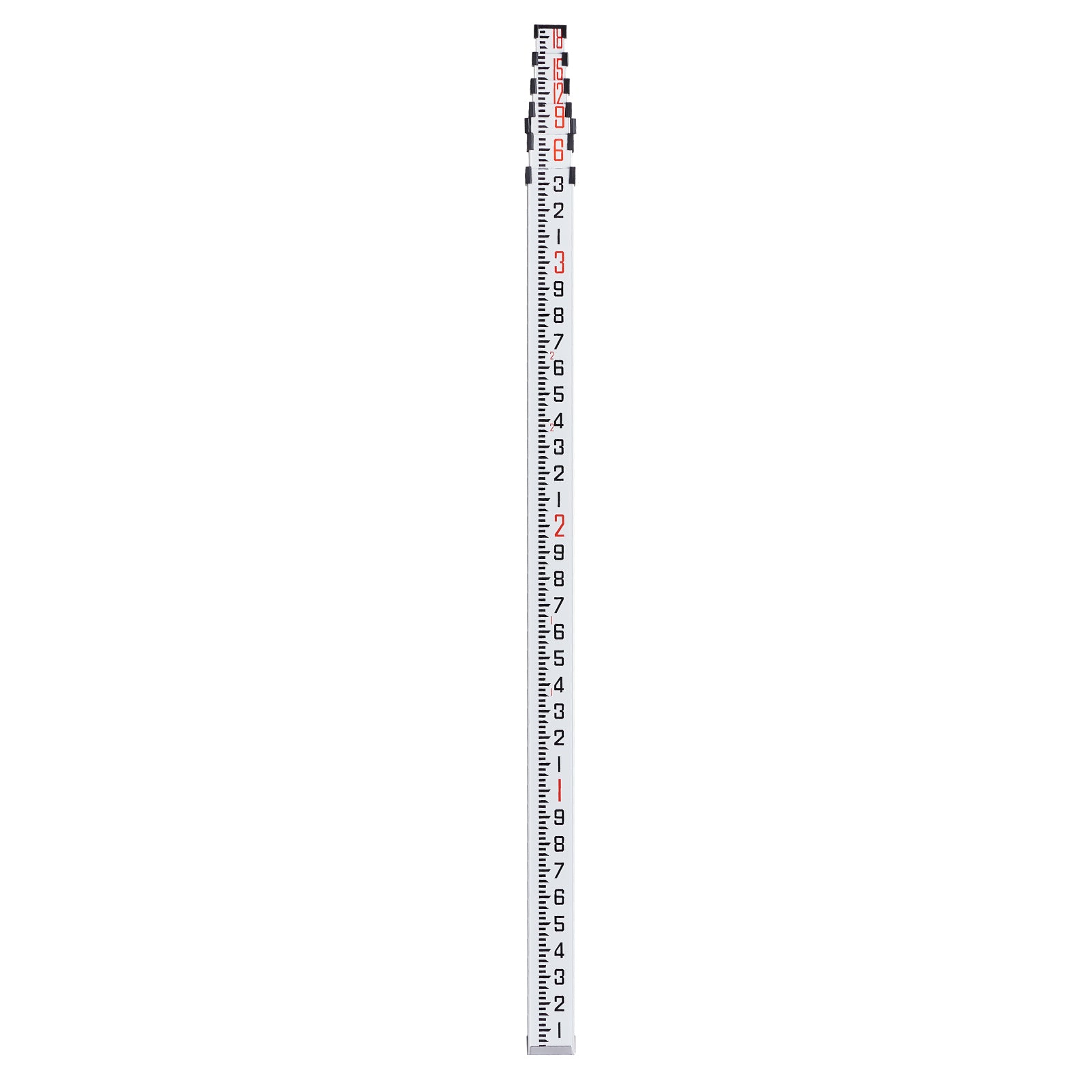 Measuring Rod 18-Feet/10ths 6 Sections Telescopic Grade Rod 1/10ft w/ Bag