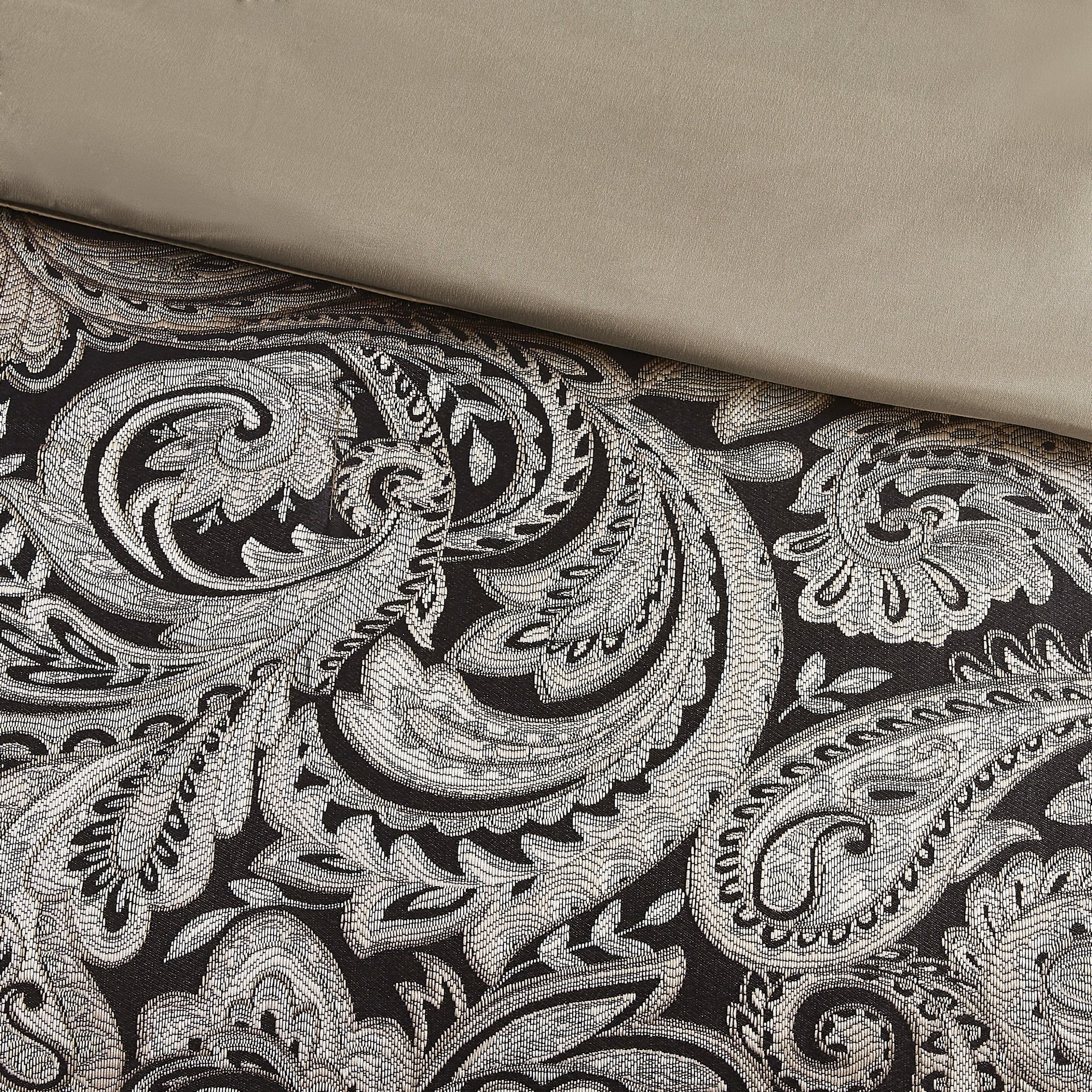 12 Piece Comforter Set with Cotton Bed Sheets Black Cal King