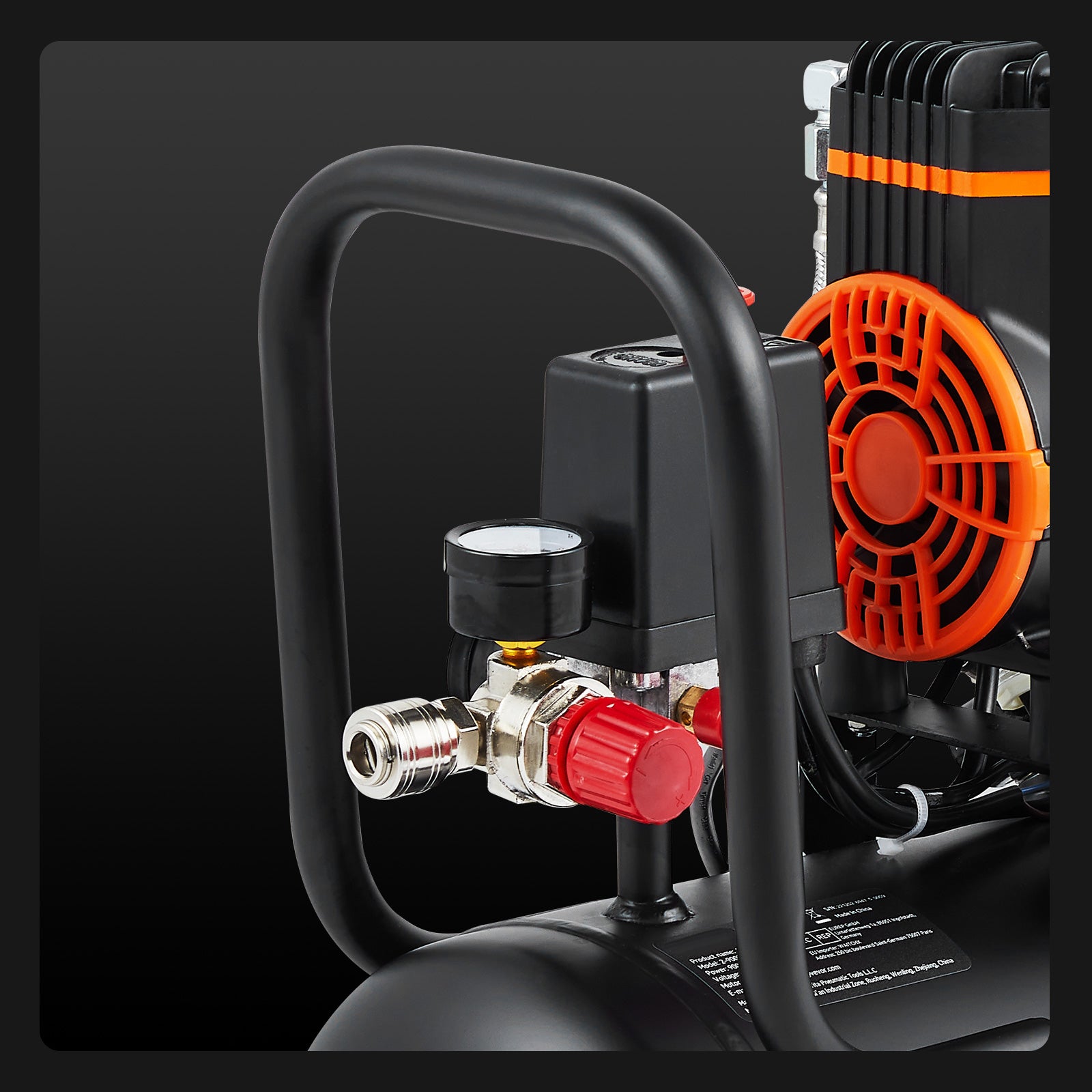 Air Compressor 4.8 Gallon 900W 2.2 CFM@ 90PSI 70 dB Ultra Quiet Oil Free
