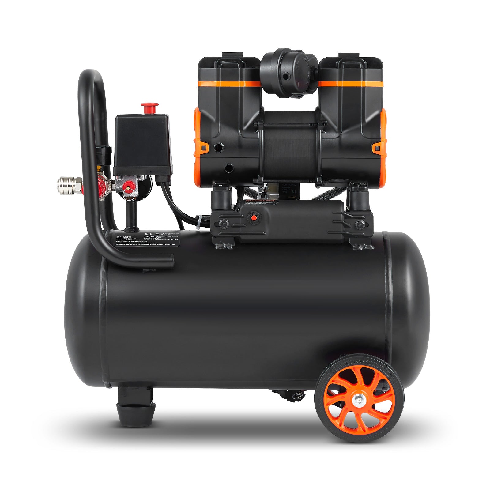Air Compressor 4.8 Gallon 900W 2.2 CFM@ 90PSI 70 dB Ultra Quiet Oil Free