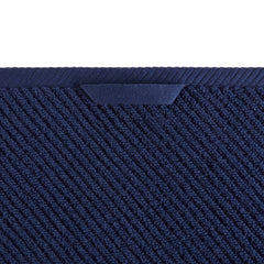 6-Piece 100% Cotton Quick Dry Diagonal Ribbed 6pcs Towel Set, Navy