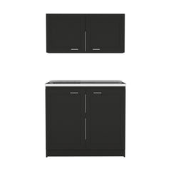 2-piece Rectangle Cabinet Set Wenge