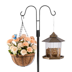 Double Shepherds Hook 8 Pack 76 Inch Heavy Duty Bird Feeder Pole