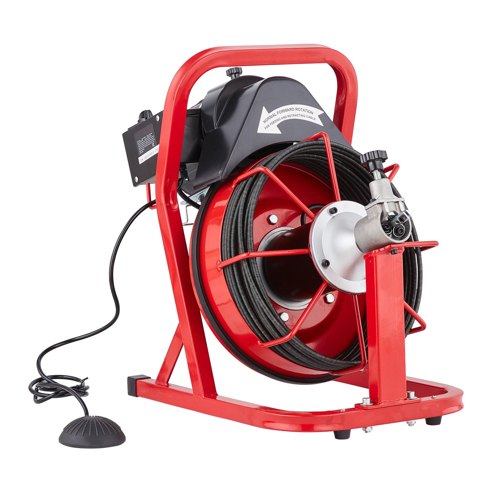 Drain Cleaner Machine Electric Drain Auger 50FT x 3/10 In Auto Feed
