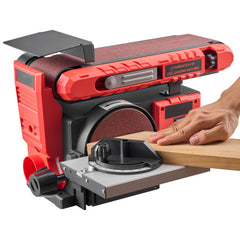 6" Disc Sander & 4" x 36" Belt Sander, 400W Professional Belt Disc Sanders Combo with 0 - 45° Adjustable Worktable & Dust Collection Port for Woodworking, Knife Sharpening, DIY Crafting