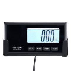 Digital Shipping Scale, 0.1 lbs High Accuracy, 660 lbs Postal Scale with LCD Display, Hold/Tare Function & AC/DC Power Supply, Fit for Packages, Postage, Luggage, Battery & Adapter Included
