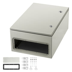 NEMA Steel Enclosure, 24 x 16 x 10'' NEMA 4X Steel Electrical Box, IP66 Waterproof & Dustproof, Outdoor/Indoor Electrical Junction Box, with Mounting Plate