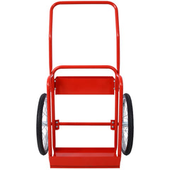 Large Dual Oxygen Tank Cart Dolly Double Cylinder Cart, 20"  pneumatic Wheels Includes two fastening belts
