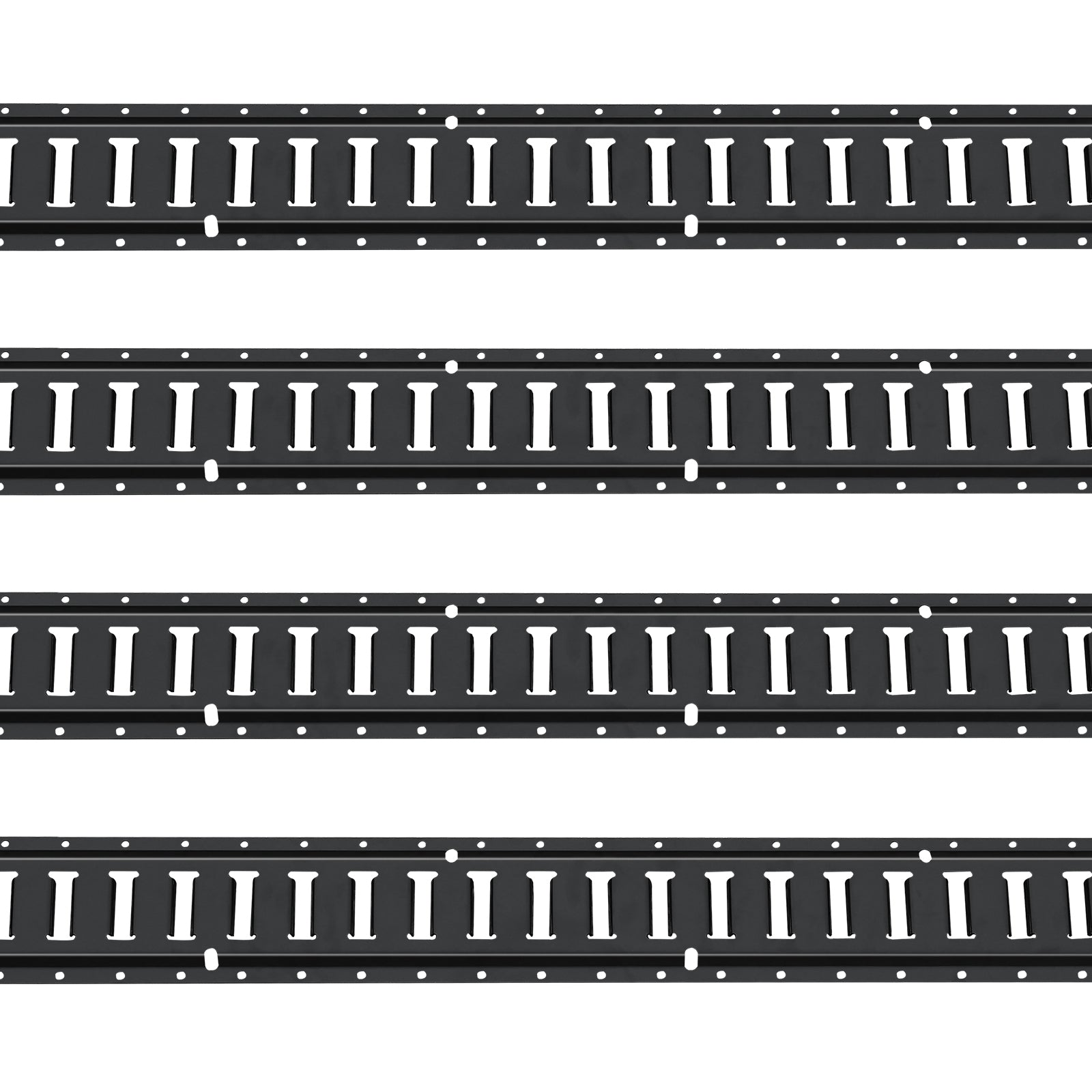 E Track Tie-Down Rail Kit, 18PCS 5' E-Tracks Set Includes 4 Steel Rails & 8 O-Ring Anchors & 4 Tie-Offs with D-Ring & 2 Ratchet Straps, Securing Accessories for Cargo Motorcycles Bikes, 2000 lbs