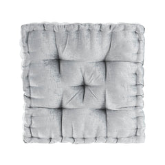 Poly Chenille Square Floor Pillow Cushion Grey 20x20"