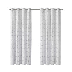 Total Blackout Metallic Print Grommet Top Curtain Panel(Only 1 Pc Panel)