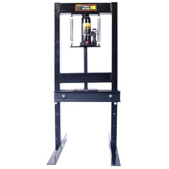 Hydraulic 6 Ton H-Frame Garage Floor Adjustable Shop Press with Plates, 6T, black