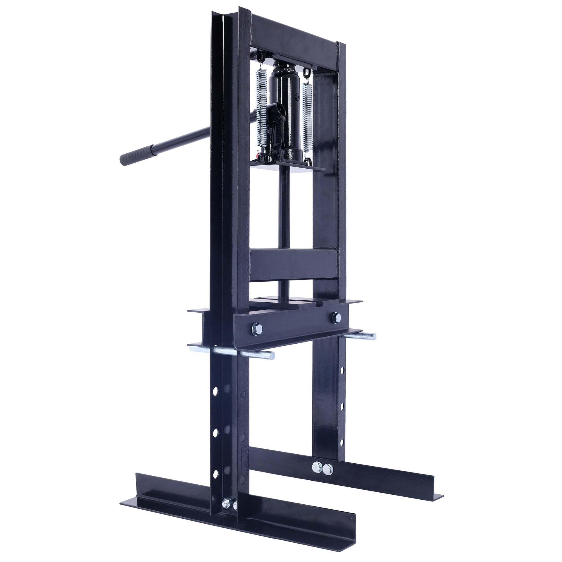 Hydraulic 6 Ton H-Frame Garage Floor Adjustable Shop Press with Plates, 6T, black