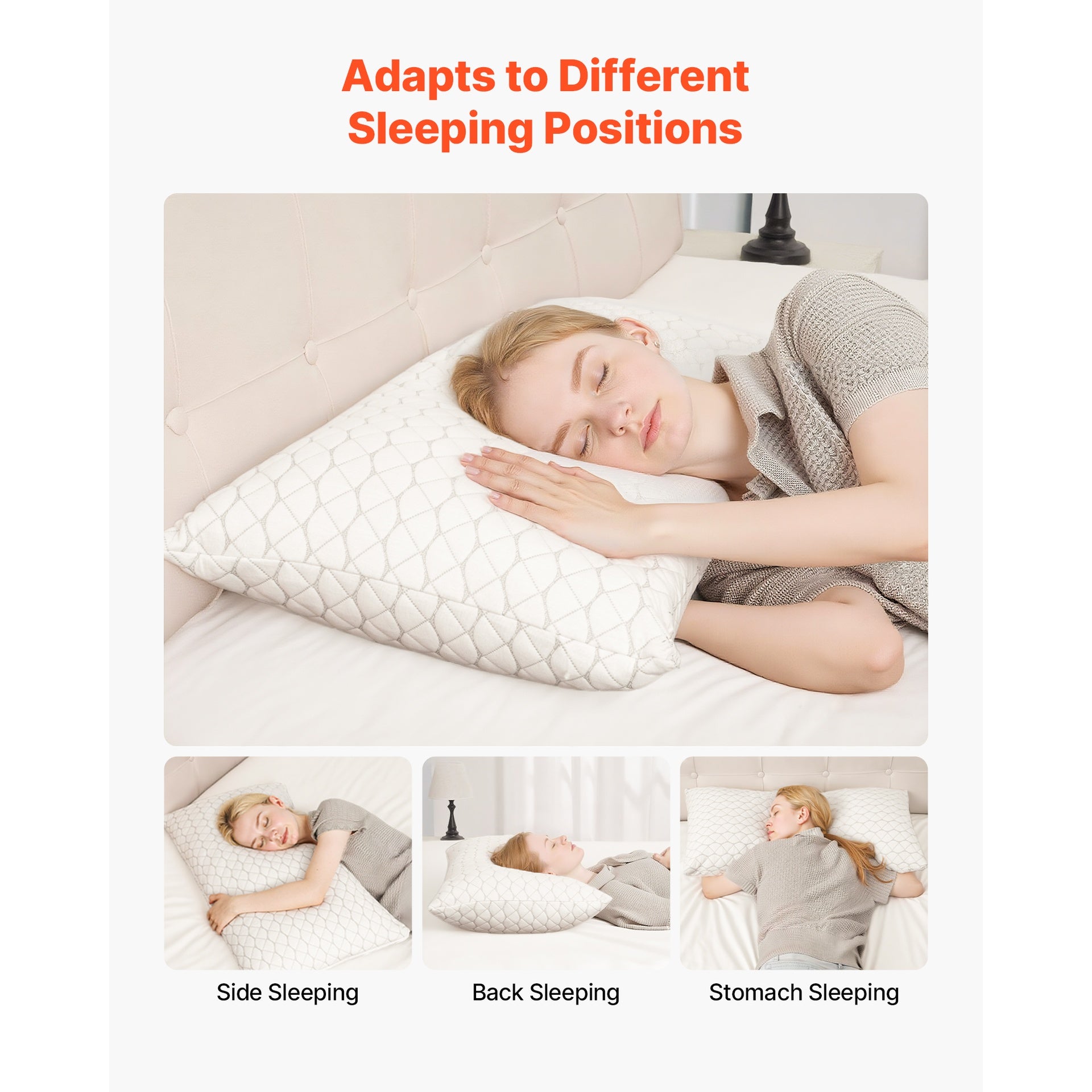 Bed Pillow for Sleeping, King Size Luxury Quality Hotel Pillow with Memory Foam Fill, Supportive & Adjustable, Includes Natural Firber Pillowcase, Bedding for Back, Stomach and Side Sleepers