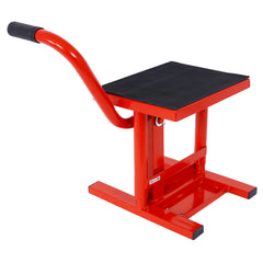 Motorcycle Dirt Bike Stands and Lifts Jack Stand Steel Lift 11"-16.5" Adjustable Height 330 LBS Load Capacity  Heavy Duty Steel  Red