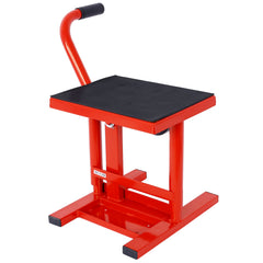 Motorcycle Dirt Bike Stands and Lifts Jack Stand Steel Lift 11"-16.5" Adjustable Height 330 LBS Load Capacity  Heavy Duty Steel  Red